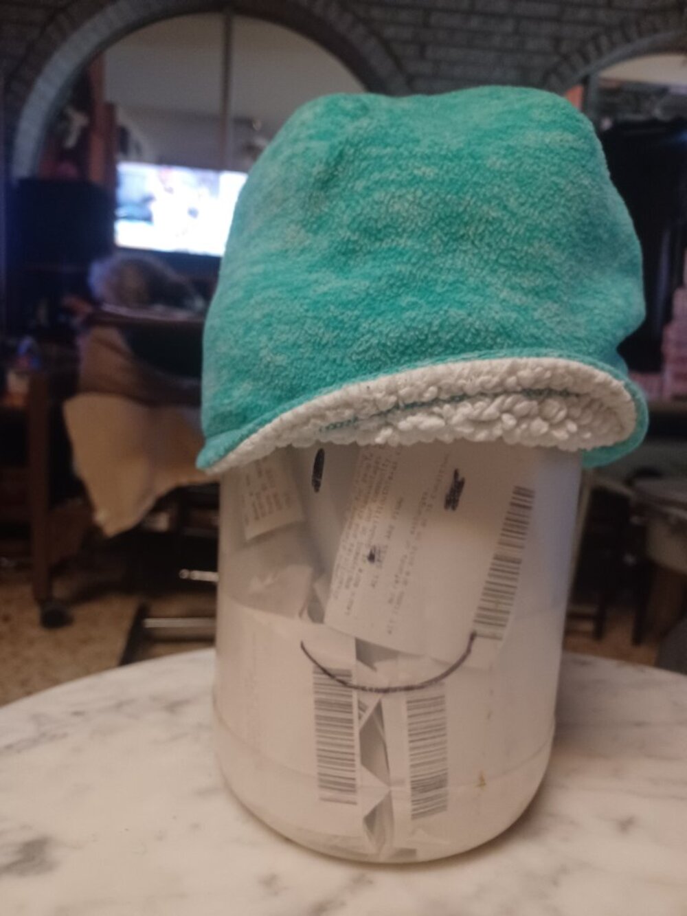 Women's Beanie Faux Fur Lined OSFM Teal